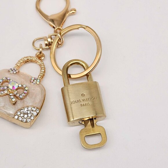 Authentic Louis Vuitton Lock & Key with unbranded Bagcharm, Keycharm, Keychain - Picture 8 of 8
